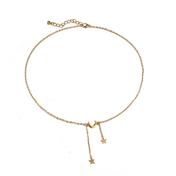 Moon and Stars dangle Necklace - Picture 4 of 9